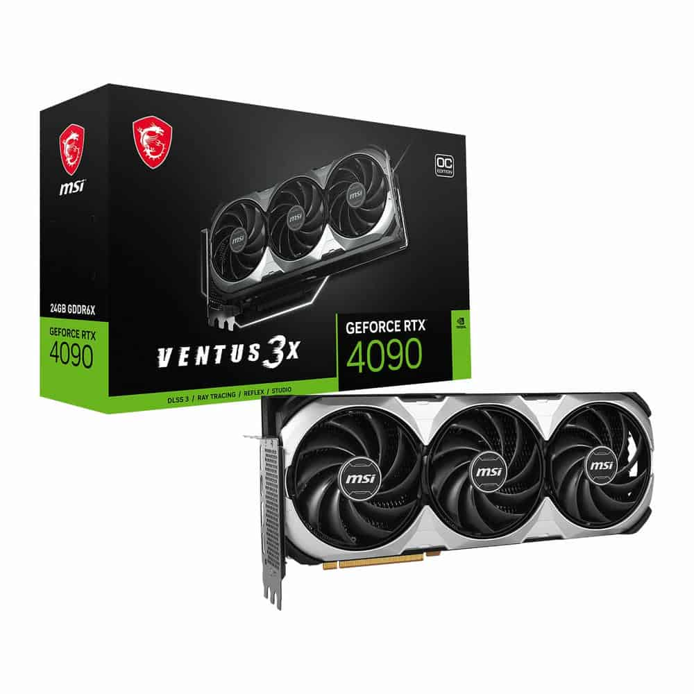 MSI NVIDIA GeForce RTX 4090 24GB VENTUS 3X E OC Ada Lovelace Graphics Card